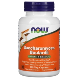 Специальные добавки NOW Saccharomyces Boulardii   (60 vcaps)