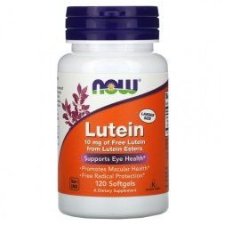 Специальные добавки NOW Lutein 10 mg   (120 softgels)
