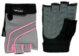 Перчатки для фитнеса и тренировок VAMP RE-706 перчатки  (Серо-розовый)