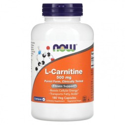 Л-карнитин NOW L-Carnitine 500mg  (180 vcaps)