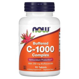 Отдельные витамины NOW NOW C-1000 Buffered Complex 90 tabs  (90 tab)