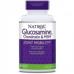 БАД для укрепления связок и суставов Natrol Glucosamine Chondroitin MSM  (90 таб)