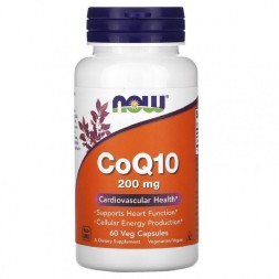 Антиоксиданты  NOW CoQ10 200mg   (60 vcaps)